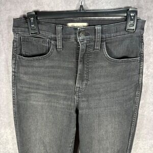 Madewell Roadtripper‎ Stovepipe Jeans Black Wash Denim Size 26 Tall
